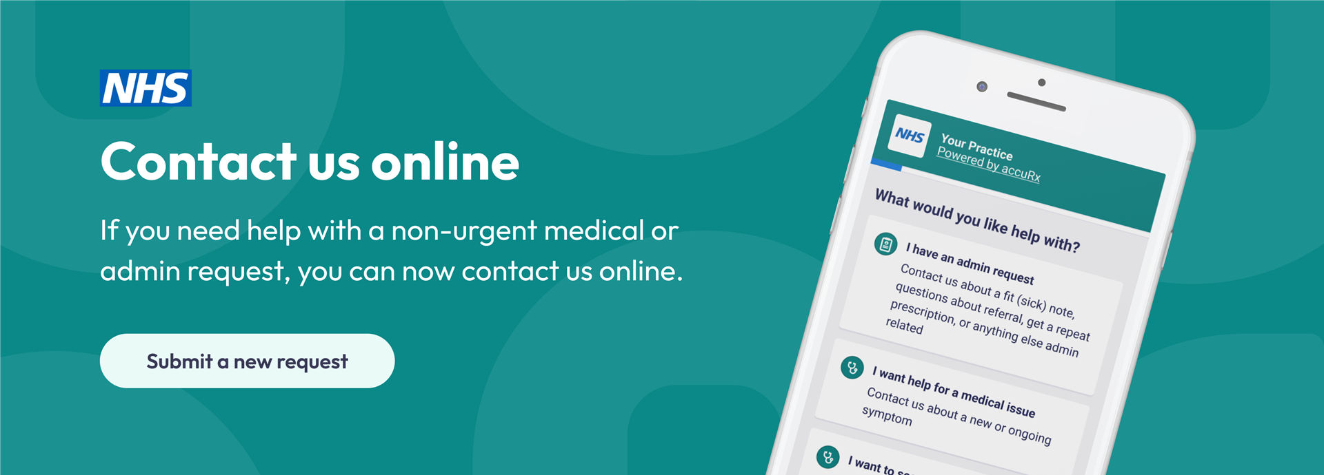 contact us online for non-urgent matters